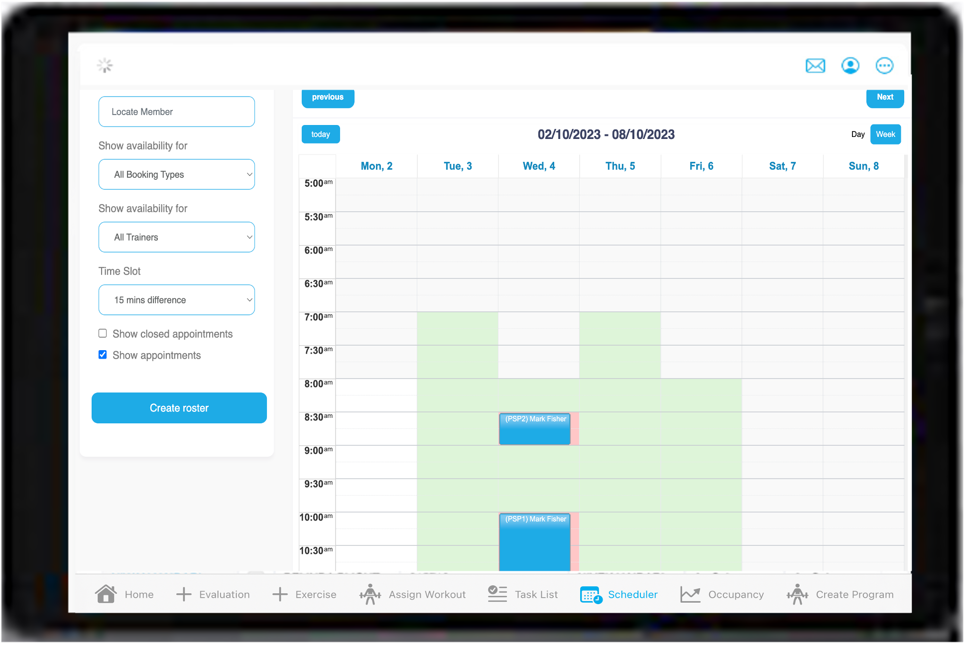 Create Trainer_s schedules and book appointments